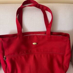 Vintage Dior Purfum Elegant Red Tote Bag